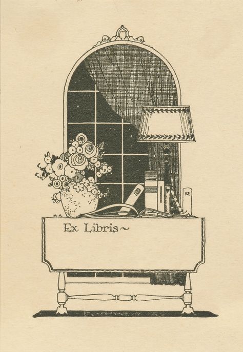 Bookplate Design, Book Stamp, Wedding Tattoos, Old Book, Ex Libris, Left Behind, Book Plates, Rare Books, Vintage Graphics