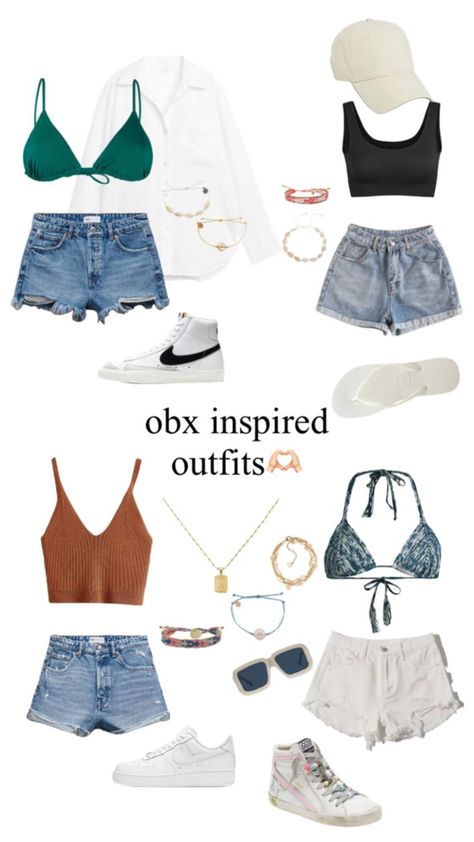 #outfitinspo #obx Outfits To Wear In Hawaii Summer, Sixflags Outfit Summer, Outerbanks Inspired Outfit, Outerbanks Outfit Inspiration, Outerbanks Outfits Aesthetic, Outer Banks Fits, Obx Aesthetic Outfit, Outerbanks Aesthetic Outfits, Outerbanks Girl Outfits