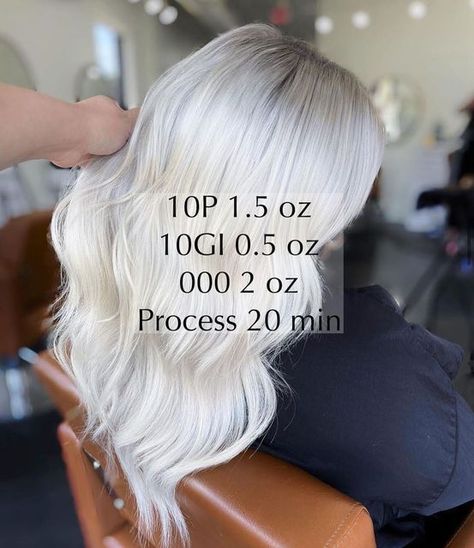 Platinum Blonde Toner, Blonde Formulas, White Hair Toner, Redken Formulas, Toner Formulas, Hair Formulas, Honey Hive, Blonde Toner, Hair Formula