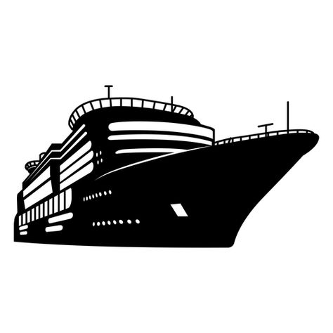 Cruise ship fancy cut-out PNG Design Cruise Ship Drawing, Boat Stencil, Sailboat Drawing, Ship Silhouette, Boat Vector, Ship Vector, Graphic Desi, Shape Templates, Design Circle