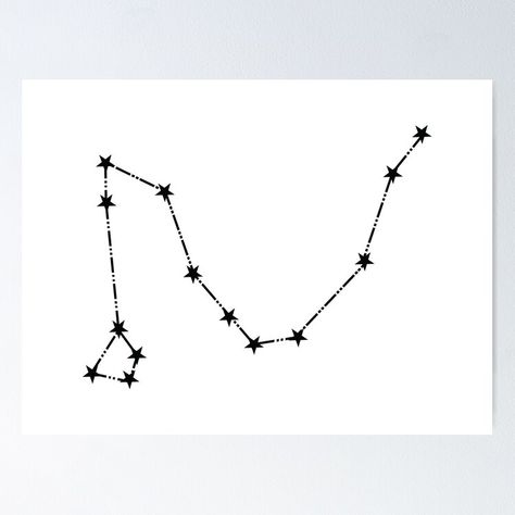 Draco Constellation, Constellations In The Sky, Constellation Poster, Latin Word, Latin Words, Constellations, The Sky, Sale Poster, For Sale