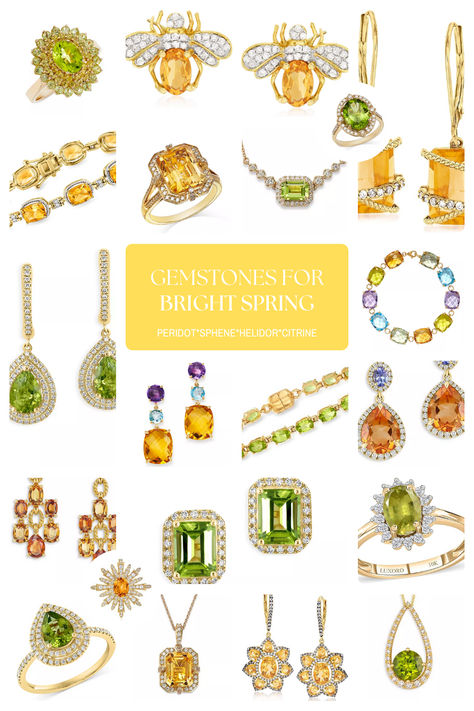 Gemstone Selections for Bright Spring Color Season Bright Spring Accessories, Bright Spring Jewelry, Spring Color Season, Bright Spring Color Palette, Color Palette Fashion, Spring Skin, Color Seasons, Clear Spring, Spring Palette