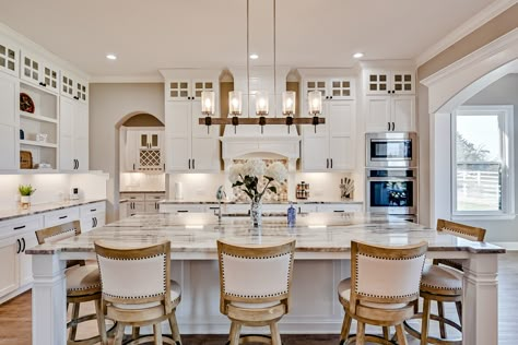 Large Kitchen Island With Stove Top, Kitchen With Central Island, Kitchen Island For 6 People, Large Center Island Kitchen, Kitchen Design With Large Island, Extra Large Kitchen Island With Seating, Styling A Large Kitchen Island, Large Kitchen Island With Cooktop, Kitchen Island With Cooktop And Seating