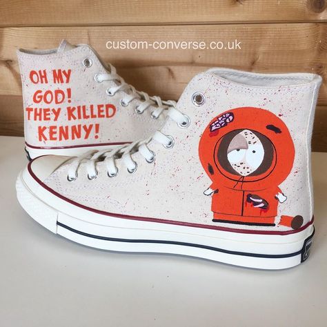 Parchment Converse, Southpark Kenny, Design Converse, Converse Design, Kenny South Park, Toddler Adidas, South Park Memes, Converse Trainers, South Park Funny