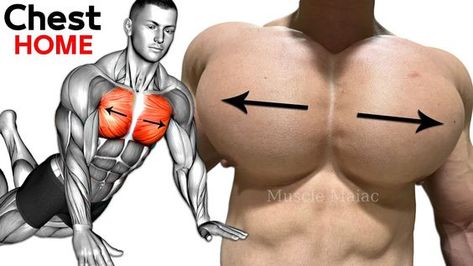 Big Chest Workout, Belly Fat Workout For Men, Chest Workout At Home, Chest Workout For Men, Chest Workout Routine, Chest Exercises, Bodybuilding Workouts Routines, Best Chest Workout, Push Up Workout