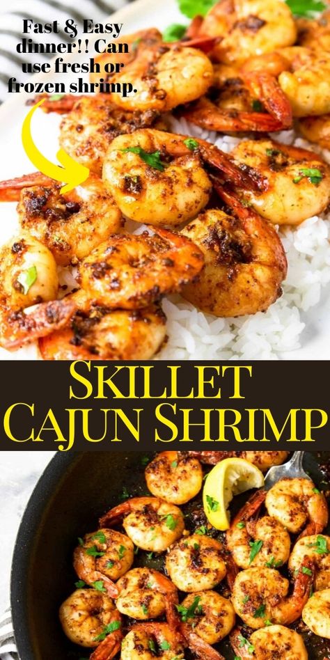 Spicy Shrimp Meal Prep, Easy Cajun Shrimp Recipes, Cajun Sauteed Shrimp, Shrimp In Skillet, Shrimp Cajun Recipes, Cajun Shrimp Marinade, Shrimp Sauteed Recipes, Best Way To Season Shrimp, Frozen Shrimp Recipes Skillet