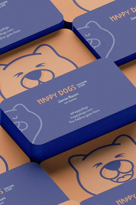 Card Branding Design, Dog Daycare Business, Company Background, Spa Business Cards, Business Card Gallery, Pet Shop Logo, Pet Care Business, Pet Branding, Daycare Design