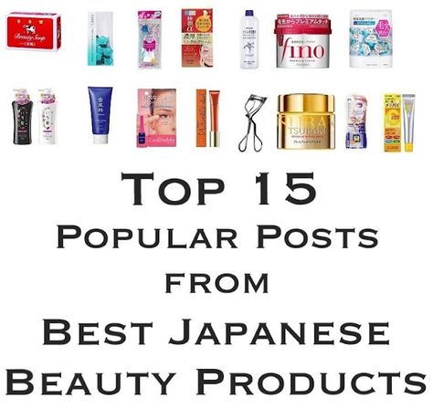 Top 15 Popular Posts from Best Japanese Beauty Products | It has grown on me! Best Japanese Skincare Products, Japanese Skincare Products, Best Japanese Skincare, Japanese Beauty Products, Hatomugi Skin Conditioner, Shiseido Eyelash Curler, Powder Sunscreen, Deep Conditioning Hair Mask, Cleansing Powder