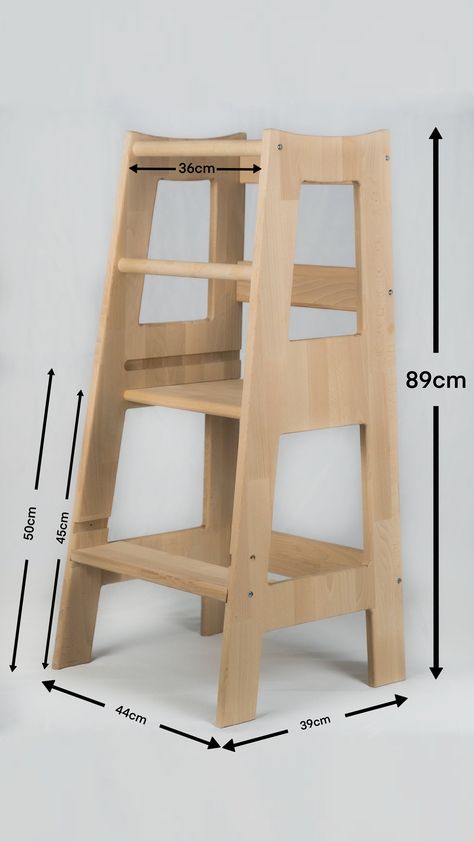 Kitchen Stools Diy, Diy Learning Tower, Learning Tower Diy, Wooden Step Stool, Learning Tower, Step Stool Kids, Modern Kids, Shop Plans, Steel Furniture