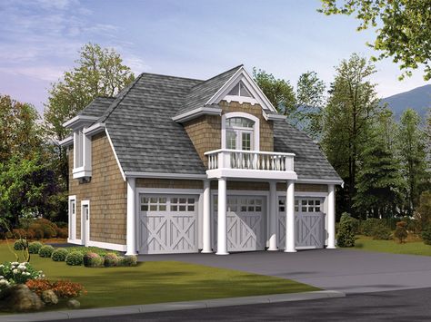 Apartment Garage With Space For Three cars Modular Garage, Carriage House Apartments, Garage With Apartment, Garage Plans Detached, Classic Garage, Garage Apartment Plan, Plan Garage, Garage Workshop Plans, Carriage House Garage