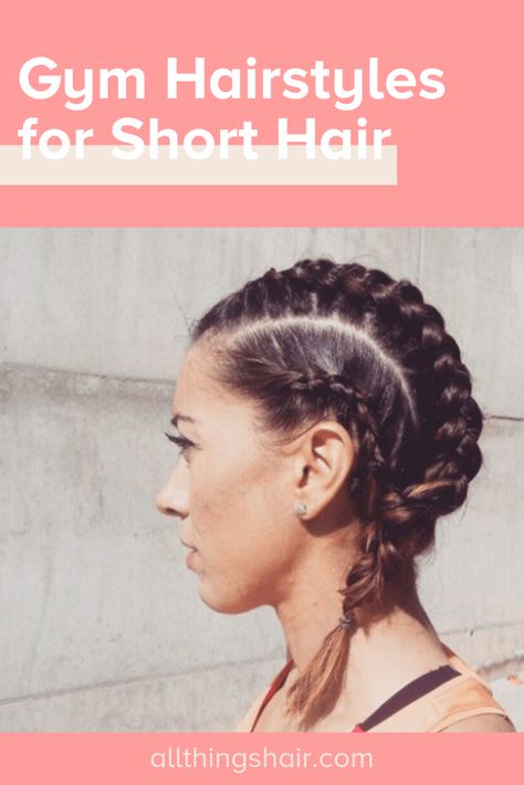 Finding #sporty hairstyles for short hair can be a little tricky right? If keeping those pesky short strands away from your face is the bane of your #gym life, you will love our collection of favourite long-lasting sports 'dos. #Shorthair #Shorthairstyles #Gym #Gymhair #Gymhairstyles #Sportyhair #Sportyhairstyles Mid Length Workout Hair, Short Hair Styles For Sports, Short Hair Running Hairstyles, Short Hair Gym Styles, Workout Hairstyles For Short Hair, Short Hair Sports Hairstyles, Easy Gym Hairstyles, Gym Hairstyles For Short Hair, Sporty Hairstyles For Short Hair