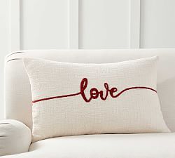 New Decorative Pillows & Decor | Pottery Barn Love Script, Valentines Pillows, Plaid Pillow Covers, Scandinavian Pattern, Embroidered Pillow Covers, Cozy Pillow, Christmas Pillows, Holiday Pillows, Round Pillow