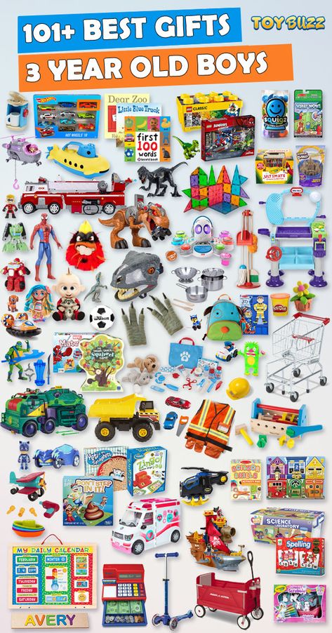 101+ Gifts for 3 year old boys or girls for birthdays, Christmas, or any occasion. See the best toys for 3 year old boys. Tons of gift ideas for 3 year olds sorted by category. Unique Kids Gifts, Best Toddler Toys, Cool Toys For Boys, Best Gifts For Boys, Toddler Slide, Unique Gifts For Kids, Games For Boys, Games Kids, Best Toys