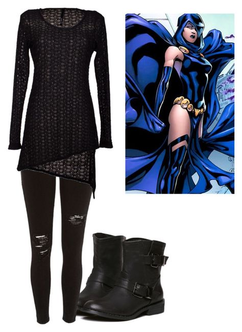 "Modern Raven Roth" by kai-babygirl ❤ liked on Polyvore featuring River Island, modern, TeenTitans and RavenRoth Rachel Roth Outfit, Rachel Roth Fanart, Rachael Roth, Teen Titans Outfits, Raven Roth, Raven Outfits, Villain Fashion, Rachel Roth, Goth Stuff