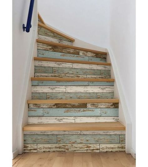 Farmhouse Staircase Decor, Modern Farmhouse Staircase, Farmhouse Staircase, Staircase Decor Ideas, Wood Feature Wall, Stairs Makeover, Staircase Decor, Stair Case, Painted Stairs