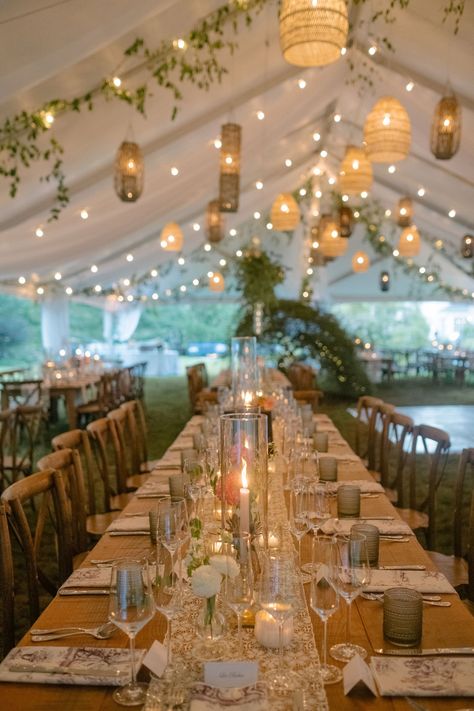 Backyard Wedding Fall Ideas, Tent Decor For Wedding, Frame Tent Wedding Decor, Intimate Tent Wedding, Fall Wedding Indoor Ceremony, Tent Lights Wedding, Outdoor Wedding Ideas Tent, Backyard Reception Decor, Backyard Wedding Tent Decorations