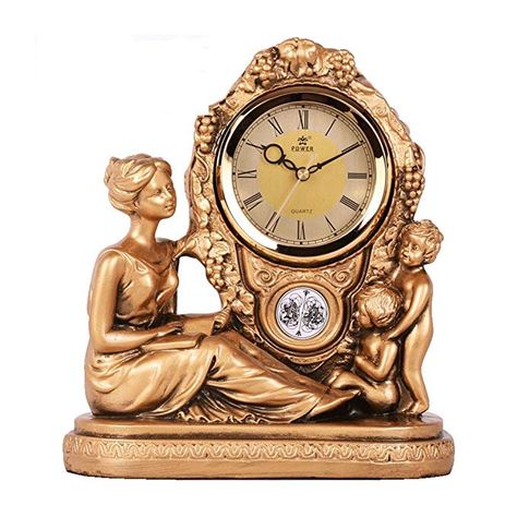 HAOFAY Living Room Tabletop Metal Quartz Clocks, Vintage Retro Muted Desk Clock Shelf Clock Decoration Review Office Desk Clock, Clock Antique, Creative Living Room, Living Room Clocks, Desk Clocks, Shelf Clock, Mantel Clocks, Antique Clock, Clock Decor