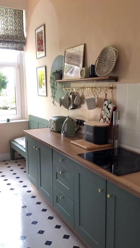 Before and after kitchen makeover 💫 Transform your dated kitchen cupboards by giving them a new lease of life with our best-selling Serenity kitchen... | By Rust-Oleum UK | Facebook Rustoleum After Dinner, Rustoleum Serenity, Rust Oleum Cabinet Paint, Rustoleum Deep Sea, Rust Oleum Kitchen Cupboard Paint, Rustoleum Kitchen, Sage Kitchen Oak Worktop, Rust Oleum Kitchen Cupboard Paint Colours, Home Decorating Ideas Living Room