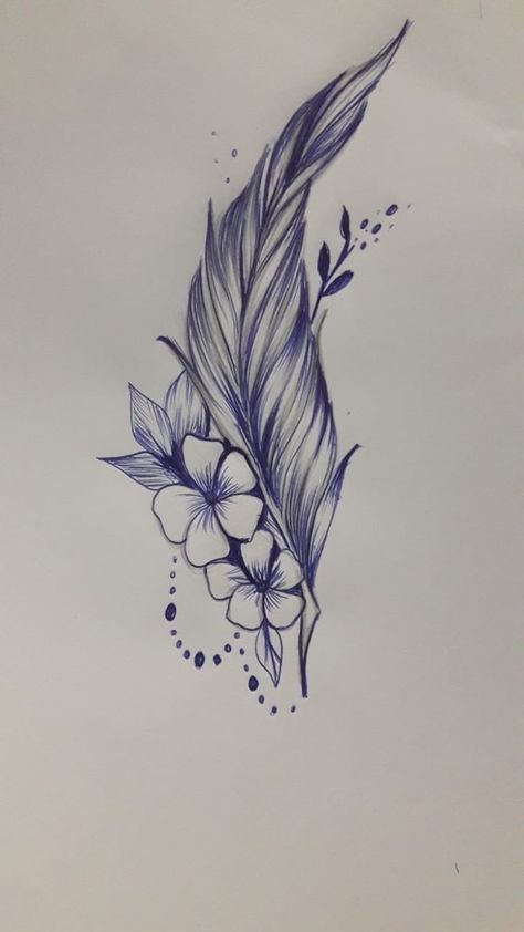 Tattoo Designs For Women Legs Ideas, Feather And Flower Tattoos For Women, Feather Hand Tattoos For Women, Feathers And Flowers Tattoo, Feather Wrist Tattoos For Women, Small Feather Tattoos For Women, Feather With Flowers Tattoo, Feather Flower Tattoo, Flower Feather Tattoo