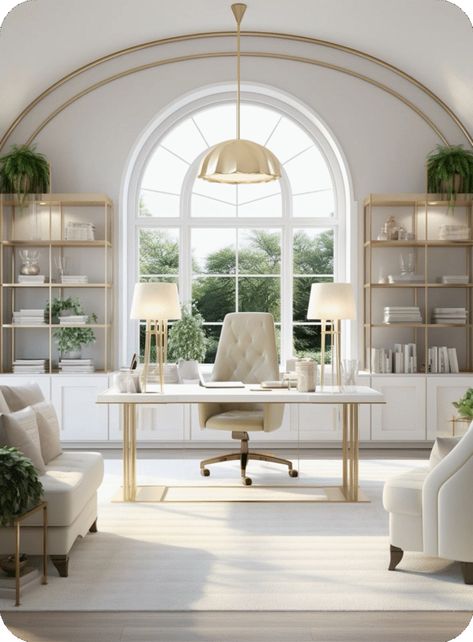 [CommissionsEarned] 26 Most Popular Luxury Modern Office Design Tips You Have To See This Summer #luxurymodernofficedesign Luxury Home Office, Dreamy Living Room, Elegant Home Office, Bathroom Aesthetics, Pretty Office, Classy Office, Home Backyard, Feminine Home Offices, Home Aesthetics