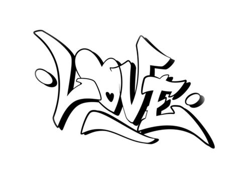 Words In Graffiti Style, Love In Graffiti Letters, Word Love Drawings, Graffiti Word Drawings, Graffiti Ideas Simple Words, Graffiti Doodles Easy Words, Love Word Drawing, Graffiti Drawings Easy, Words In Graffiti