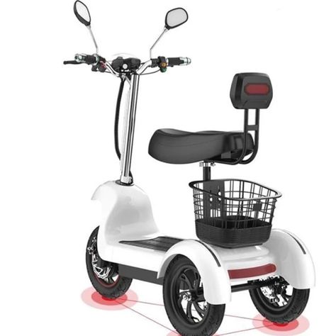 New Three Wheel Electric Tricycle Electric Bicycles 3 Wheels Kick Scooter 48V 500W Portable Ebike For Adult Elderly _ - AliExpress Mobile Cheap Electric Scooters, Folding Tricycle, Electric Scooter Design, 3 Wheel Scooter, Motocross Gear, Electric Scooter With Seat, Tricycle Bike, Best Electric Bikes, Bike Electric