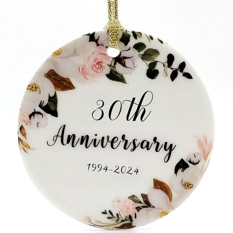 PRICES MAY VARY. 30th Wedding Anniversary Gift:For couples celebrating this milestone,30th Anniversary Ornament would be a touching gift. 30th Anniversary Christmas Decorations:30th anniversary Christmas ornament is made of high grade ceramics,glossy finish,simple and elegant.It can be hung on the Christmas tree and make Christmas special! 30th Anniversary Keepsake:The embossed lettering and patterns make it a worthy keepsake of love and commitment.It's a nice collection. Best Wishes for 30th An 25th Wedding Anniversary Wishes To Couple, 25th Anniversary Quotes, 25th Anniversary Wishes, 25th Wedding Anniversary Wishes, Make Christmas Special, 60th Wedding Anniversary Gifts, Anniversary Wishes For Couple, 25 Wedding Anniversary Gifts, Happy 25th Anniversary