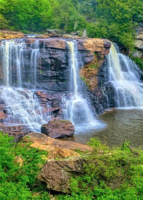 Blackwater Falls State Park, Blackwater Falls, Waterfall Features, Virginia Usa, West Virginia, State Park, State Parks, Flower Garden, Virginia