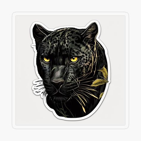 Black Panther Stickers, Black And Gold Aesthetic, Cute Laptop Stickers, Computer Sticker, Dark Feminine Aesthetic, Plastic Stickers, Gold Aesthetic, Personalized Water Bottles, Black Panther