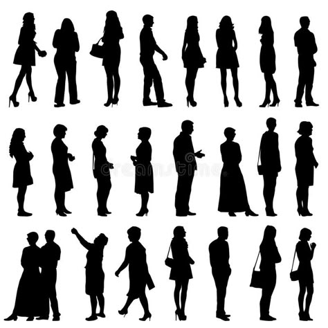 Black silhouettes of beautiful mans and womans on royalty free illustration White Background Portrait, Silhouette Architecture, Human Vector, Photoshop Rendering, Shadow Drawing, Silhouette People, Alone In The Dark, Silhouette Template, Woman Illustration