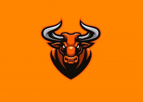 Bull energi esport mascot logo | Premium Vector #Freepik #vector #logo #sport #character #cartoon Bull Face Logo, Bull Face, Luxury Branding Identity, Bull Images, Cricket Logo, Charging Bull, Taurus Horoscope, Taurus Bull, Sports Logo Design