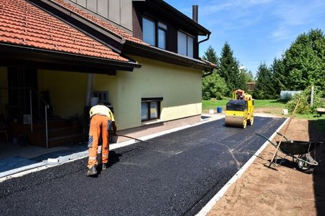 Can Driveway Resurfacing Protect the Outdoor Surface? Driveway Resurfacing, Driveway Materials, Tarmac Driveways, Asphalt Repair, Asphalt Pavement, Driveway Installation, Roof Work, Asphalt Driveway, Concrete Resurfacing