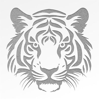 Cool Stencils Printables, Free Printable Stencil Designs, Coloring Stencils, Cool Stencil Designs, Tiger Stencil, Animal Stencil Art, Tiger Silhouette, Animal Print Art, Stencils Art