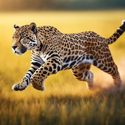 Animal jaguar running low above a field|Jungle Journeys Jaguar Running, The Wild One, Safari Adventure, Majestic Animals, Jungle Safari, Wild One, Leopards, Nature Lover, Jaguar