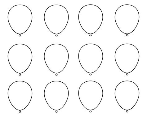 Small Balloon Template Printable Balloon Printable Templates, Balloon Cutout Template, Balloon Template Free Printable, Customize Balloons, Balloon Stencil, Balloon Printable, Paper Balloons, Royal Icing Templates, Macaron Template