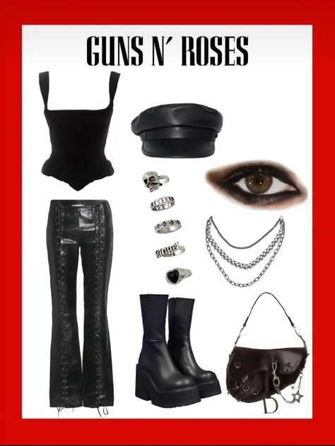 Rock N Roll Aesthetic Outfit, Rock And Roll Aesthetic Outfit, 80s Rock Outfit, Rock Band Outfits, Rockstar Aesthetic Outfits, 80s Aesthetic Outfits, 80s Rock Fashion, Rockstar Girlfriend Aesthetic, Girlfriend Aesthetic