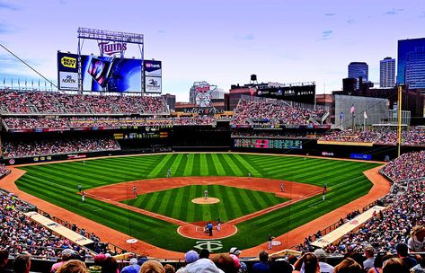 Minnesota Twins - Target Field Metropolitan Stadium, Feeling Minnesota, Target Field, Mlb World Series, Minnesota Twins Baseball, Major League Baseball Stadiums, Twins Baseball, Mlb Stadiums, Baseball Socks