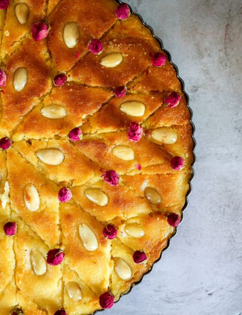 Basbousa Cake | Women of Today Basbousa Cake, Egyptian Cake, Cake Women, Semolina Cake, Lemon Set, Baking Stuff, Dessert Spread, Blanched Almonds, Middle Eastern Recipes