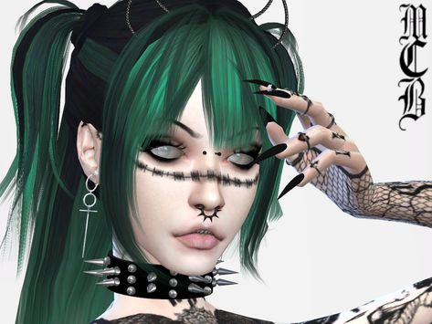 Upside Down Cross, Sims 4 Tattoos, Sims 4 Tsr, Skeleton Face, Skeleton Hoodie, Leg Harness, Goth Scene, Sims 4 Downloads, Face Tattoo