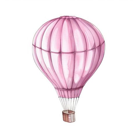 Individual hot air Balloon balloon hot air balloon transportation. | free image by rawpixel.com / Aum Baby Shower Hot Air Balloon, Baby Album Design, Balloon Hot Air Balloon, Emoji Balloon, Pink Hot Air Balloon, Baby Boy Decorations, Art Clip, Illustration Ideas