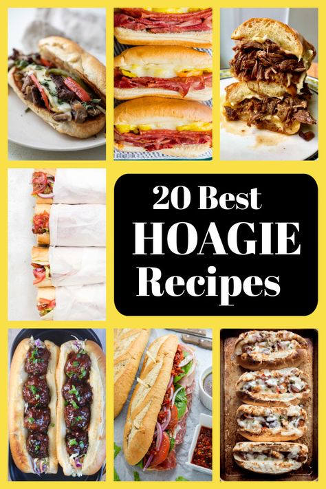 Hoagies Sandwich, Hoagie Recipes, Hoagie Sandwiches, Slow Cooker Italian Beef, Rolled Sandwiches, Sandwhich Recipes, Best Sandwich Recipes, Sub Rolls, Hoagie Rolls