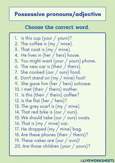 Possesive Adjective 's Worksheet, Adjective Pronouns Worksheet, Possessive Adjectives Worksheets Grammar, Possesive Pronounce Worksheets, Possessive S Worksheet, Posessive Pronouns, Possessive Adjectives Worksheets, Possessive Nouns Worksheet, Possessive Pronouns Worksheet