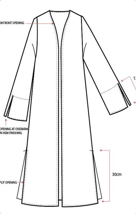 Abaya Technical Drawing, Abaya Illustration Drawing, Abaya Sketch Design, Abaya Illustration, Abaya Designs Pattern, Abayas Designs, Abaya Pattern, Fashion Illustration Poses, Clothing Templates