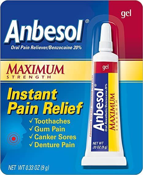 Anbesol Gel Maximum Strength, 0.33 Ounce Trigeminal Nerve, Occipital Neuralgia, Pain Relief Gel, Tooth Care, Medicine Packaging, Body Aches, Canker Sore, Tooth Pain, Sciatic Nerve Pain