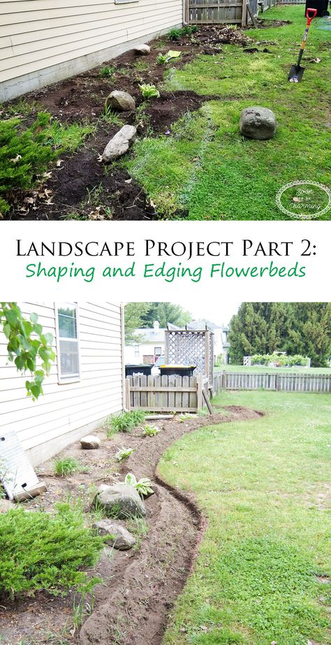 Landscape Borders, Landscape Edging, One Step At A Time, Landscape Plans, Home Landscaping, Summer Work, Landscaping Tips, Diy Landscaping, Landscaping With Rocks