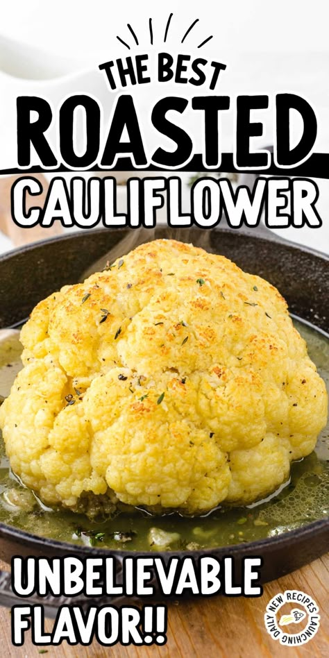 Best Roasted Cauliflower, Baked Cauliflower Recipe, Vegetable Dishes Recipes, Veggie Casseroles, Cauliflower Casserole Recipes, Cauliflowers, Cauliflower Fritters, Roasted Cauliflower Recipes, Carb Sides