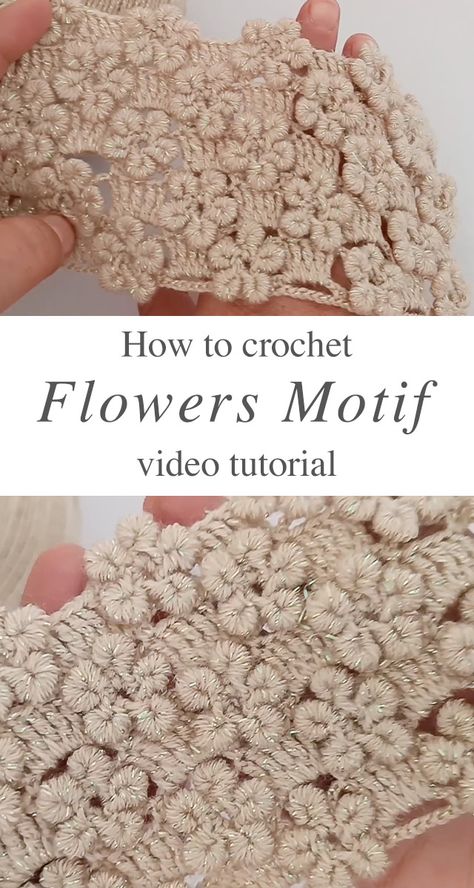 Lovely Crochet 3d Flower Motif - CrochetBeja Crochet Beja, Lace Crochet Stitches, Lace Flower Crochet, Crochet Video Tutorials, Irish Crochet Tutorial, Flower Crochet Pattern, Crochet Flower Blanket, Crochet Puff Flower, Crochet Lace Pattern