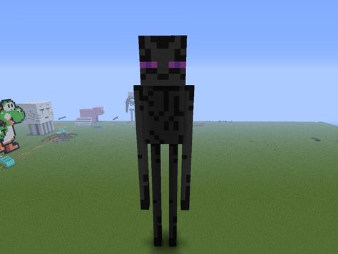 Enderman Statue Minecraft Project Ender Man Minecraft, Minecraft Enderman Build, Enderman Minecraft Build, Enderman Statue, Minecraft Skins Enderman, Minecraft Enderman Language, Enderman Statue Minecraft, Minecraft Pictures, Statue Tattoo