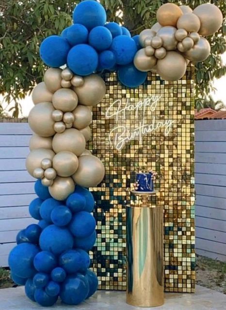 Gold Shimmer Wall, Shimmer Wall Panels, Backdrops Ideas, Shimmer Wall Backdrop, Deco Ballon, Simple Birthday Decorations, Gold Backdrop, Shimmer Wall, Balloon Ideas