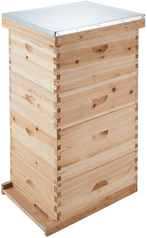 Amazon.com : CO-Z 4 Layer Bee Hive for Garden, Bee Box for Beekeeper Starter, Beekeeping Supplies Equipment Tool, Solid Wood Honey Bee Hives Kit, Bees House Box for Beginner : Garden & Outdoor Beehive Plans, Diy Beehive, Bees House, Bee Hive Kits, Beginner Garden, Bee Hives Boxes, Plan Bee, Honey Bee Hives, Bee House